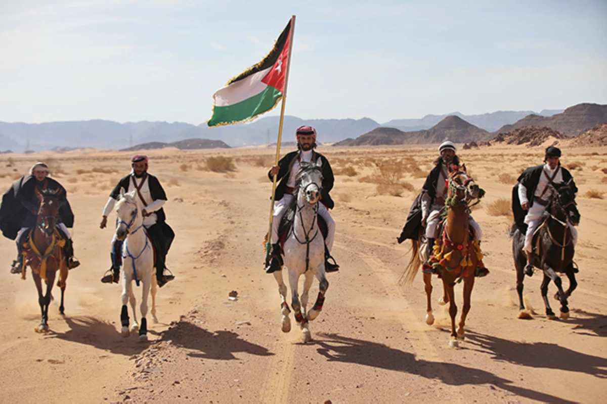Horse riders celebrate Independence Day in Wadi Rum in southern Jordan (Photo by Ahmad Khleifat)

