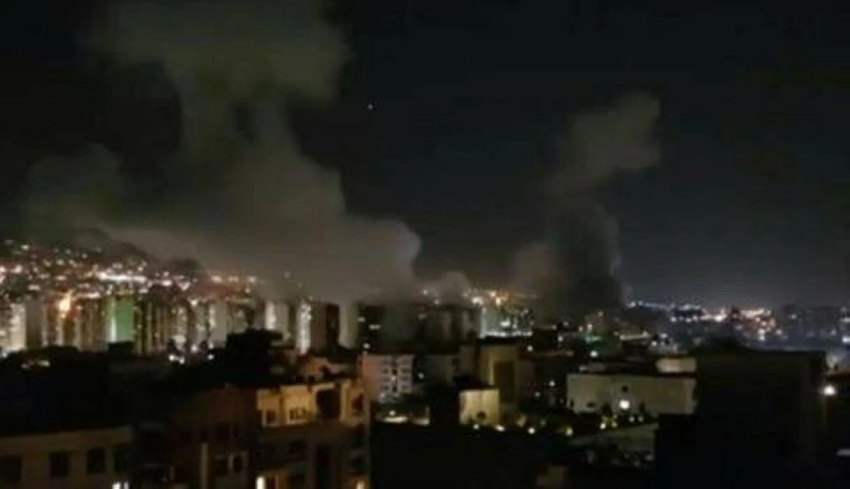This image grab taken from UGC footage broadcast by Iran TV on June 13, 2025 shows what the television described as smoke billowing from explosions after Israel announced it had carried out strikes on Iranian nuclear and military sites in the Islamic republic (AFP photo)