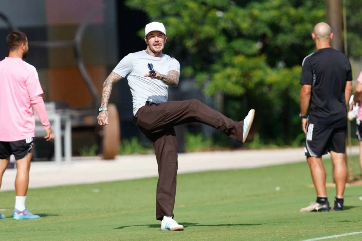 o-Owner David Beckham of Inter Miami CF attends the Training/Press Conference ahead of their FIFA Club World Cup 2025 match between Inter Miami CF and Al Ahly at Florida Blue Training Center on Friday in Fort Lauderdale, Florida (AFP photo)