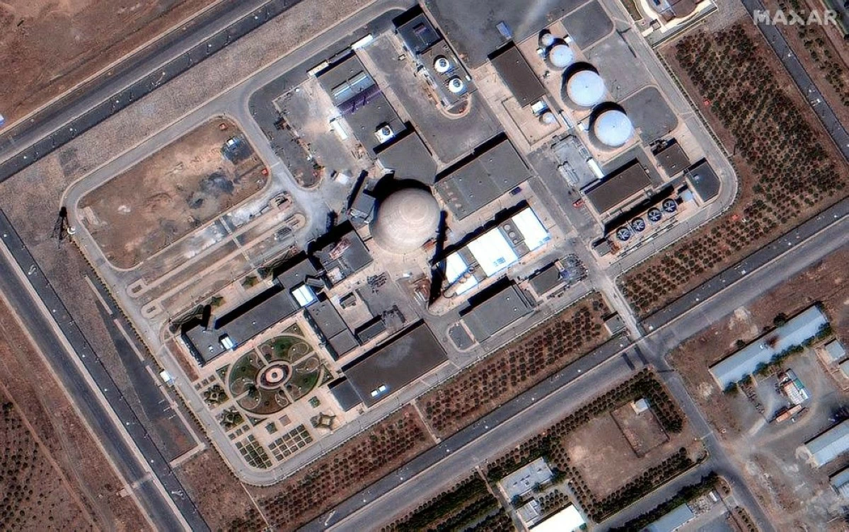 This handout satellite image released by Maxar Technologies on June 19, 2025 and taken on June 18, 2025, shows a partial view of the Iranian nuclear facility at Arak in central Iran.
(AFP photo)