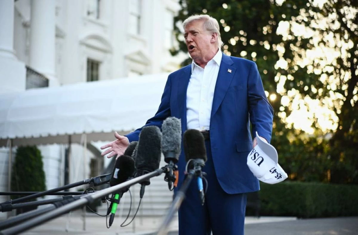 US President Donald Trump speaks to the press before boarding Marine One from the South Lawn of the White House in Washington, DC on June 24, 2025, to attend the NATO's Heads of State and Government summit in The Hague
(AFP photo)