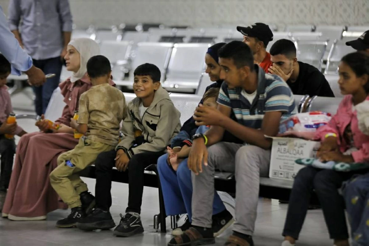 Jordan on Wednesday receives a new group of child patients and their family companions evacuated from Gaza
(Photo by Ahmad Khleifat)