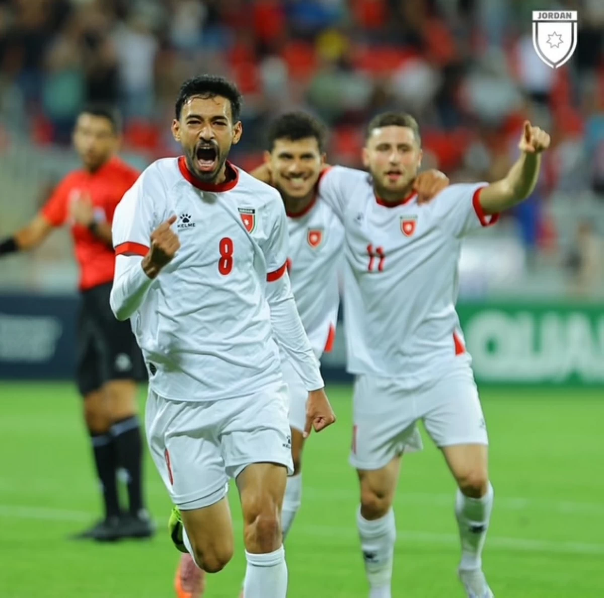 Jordan's U-23 squad celebrates qualifying for the AFC U-23 Asian Cup

(Photo of Jordan Football Association)