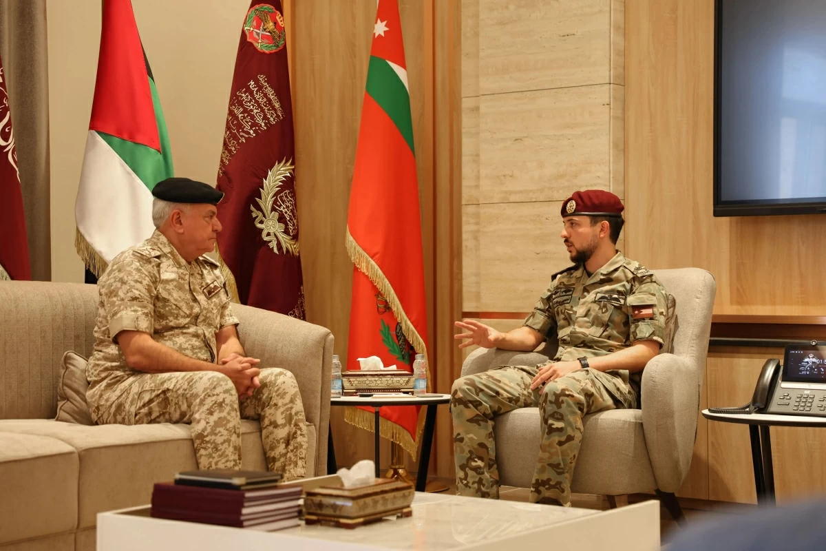 HRH Crown Prince Hussein visits on Thursday the General Command of the Jordan Armed Forces-Arab Army (JAF) (Photo courtesy of Royal Court)
