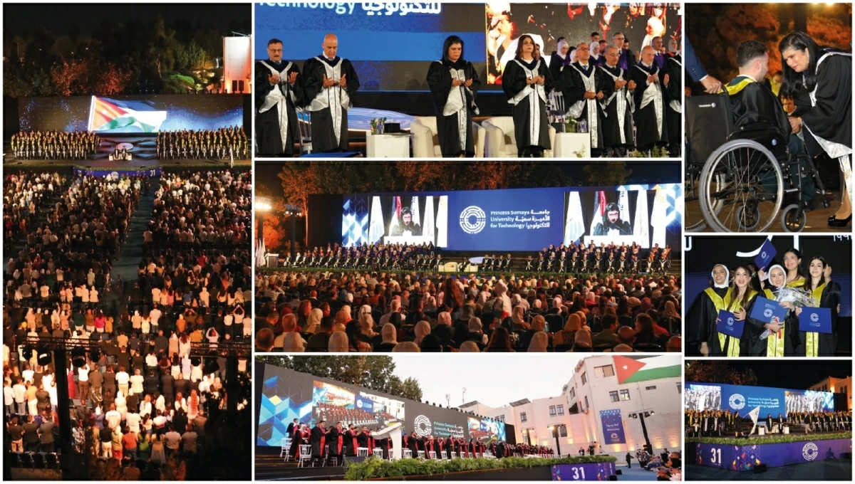 HRH Princess Sumaya bint El Hassan, Chairman of the Board of Trustees, presides over the graduation of the 31st class at Princess Sumaya University for Technology (PSUT). 

(photo by PSUT)
