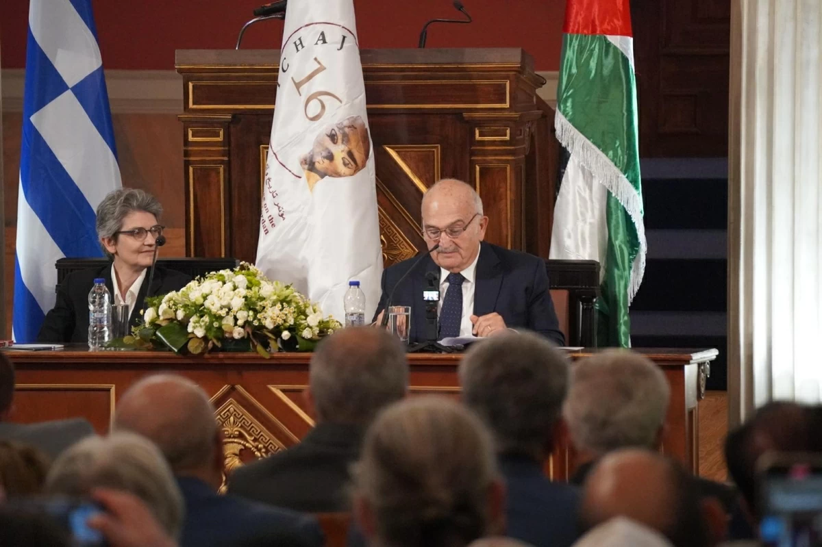 HRH Prince El Hassan inaugurates the 16th International Conference on the History and Archaeology of Jordan in Athens on Monday.
(Photo by Sophie Constantin)