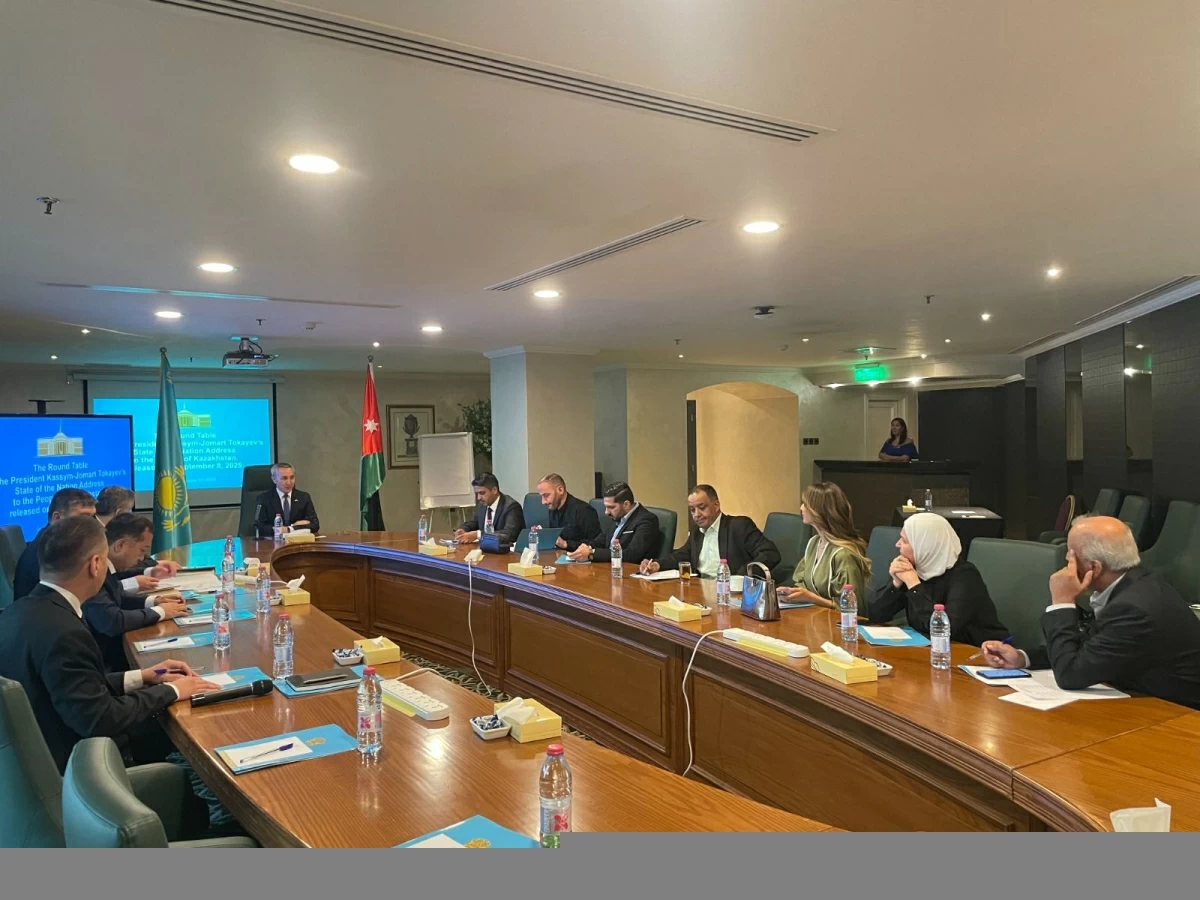 Kazakhstan’s Ambassador to Jordan Talgat Shaldanbay on Tuesday highlighted his country’s ambitious digital transformation plans and reaffirmed strong ties with Jordan during a roundtable discussion in Amman
(Courtesy of Kazakhstan Empassy)