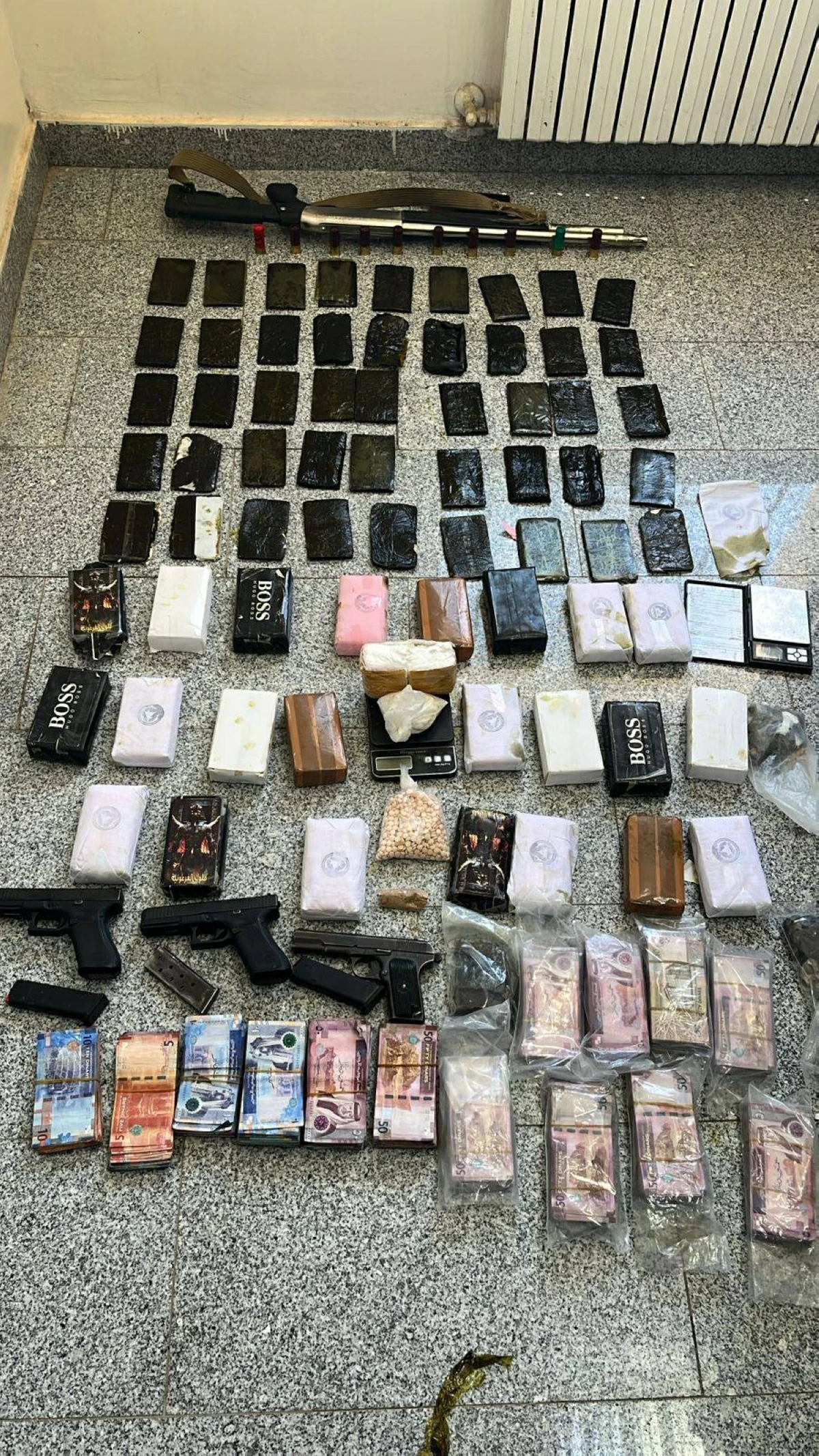 The Anti-Narcotic Department (AND) on Tuesday announces the arrest of 16 wanted suspects in connection with three illicit drug cases (Petra photo)
