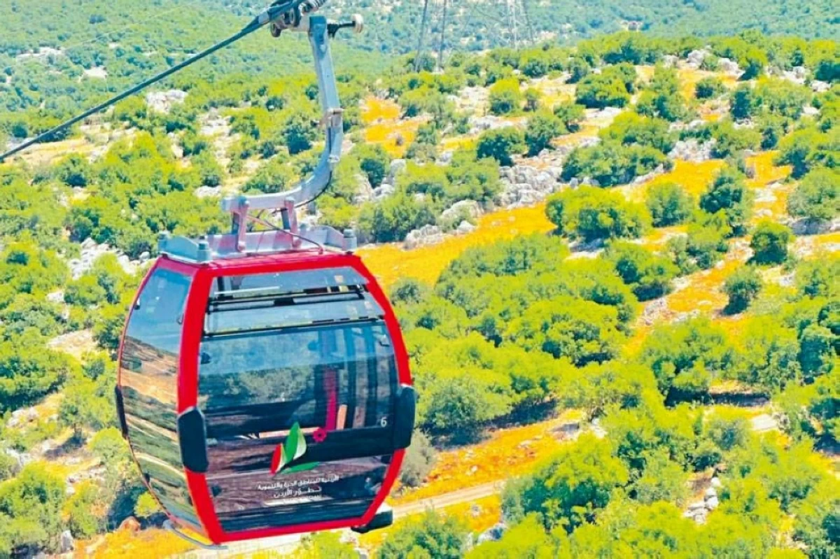 The Ajloun Cable Car offers a remarkable 20-minute journey spanning 5 kilometres, beginning at the historic Ajloun Castle, passing over Eshtafina and returning to the castle (Petra photo)
