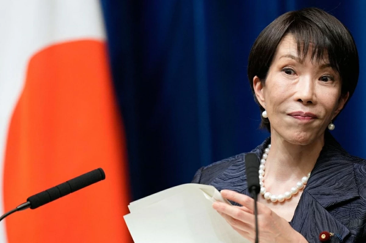 Japan's new Prime Minister Sanae Takaichi listens a question from a journalist during a press conference at the prime minister's office in Tokyo on October 21, 2025
(AFP photo)