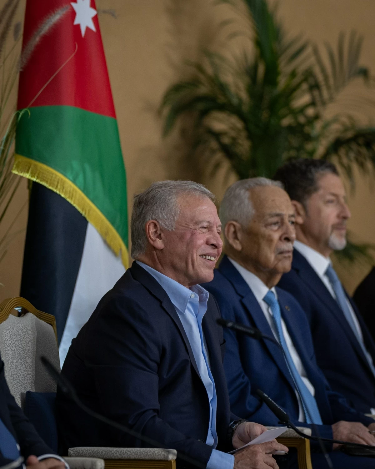 His Majesty King Abdullah, during a meeting in Karak on Sunday with local community leaders, emphasised the importance of continued implementation and oversight of government projects in Karak, and maintaining open channels of communication with citizens (Photos courtesy of Royal Court)