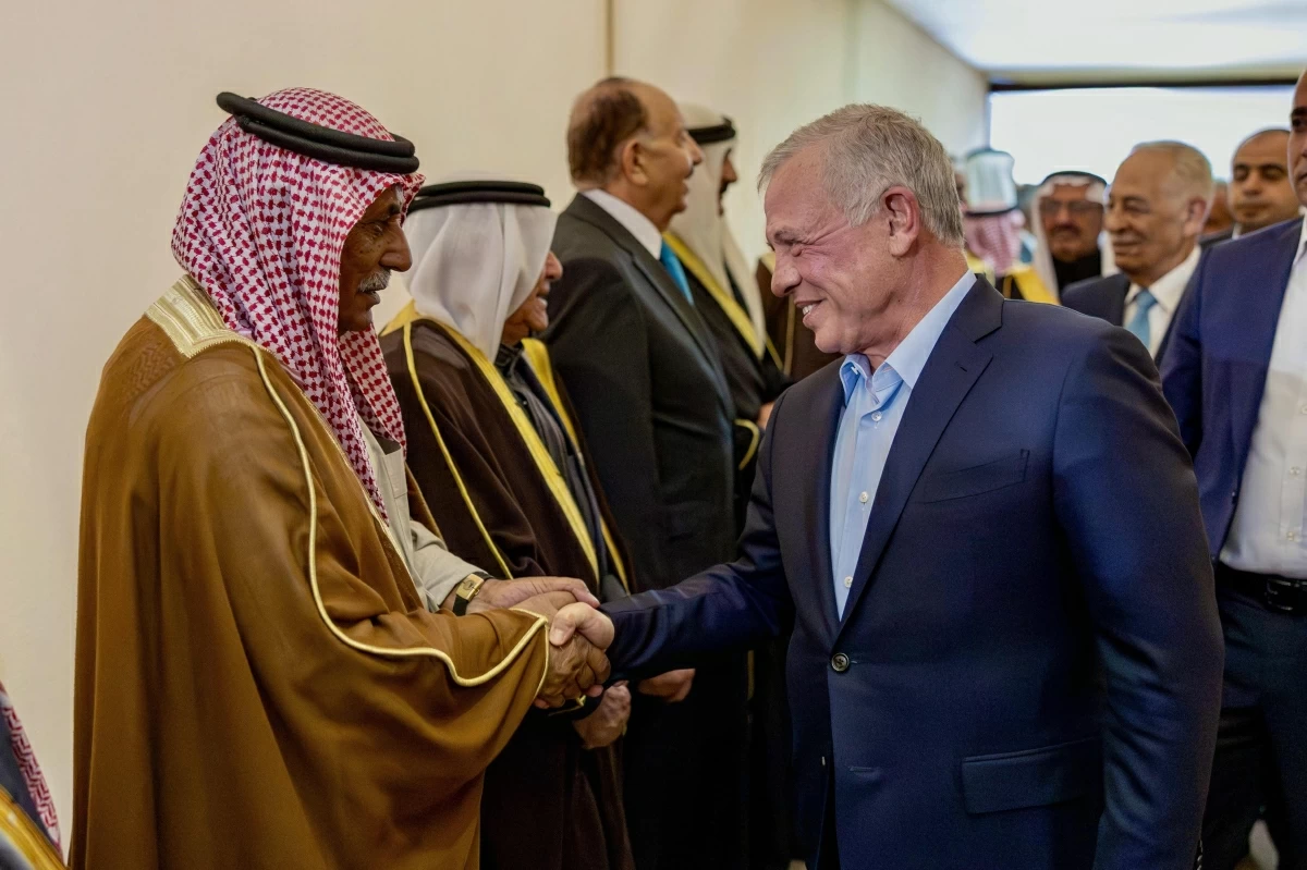 His Majesty King Abdullah, during a meeting in Karak on Sunday with local community leaders, emphasised the importance of continued implementation and oversight of government projects in Karak, and maintaining open channels of communication with citizens (Photos courtesy of Royal Court)