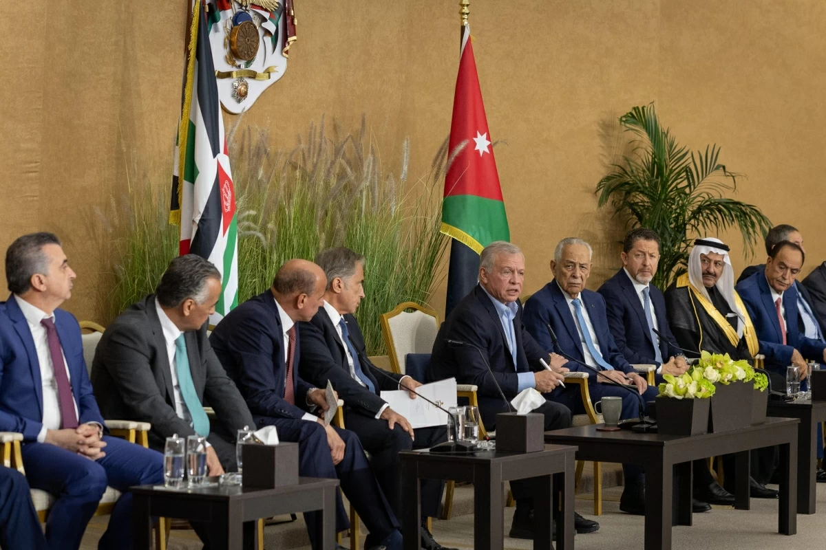 His Majesty King Abdullah, during a meeting in Karak on Sunday with local community leaders, emphasised the importance of continued implementation and oversight of government projects in Karak, and maintaining open channels of communication with citizens (Photos courtesy of Royal Court)