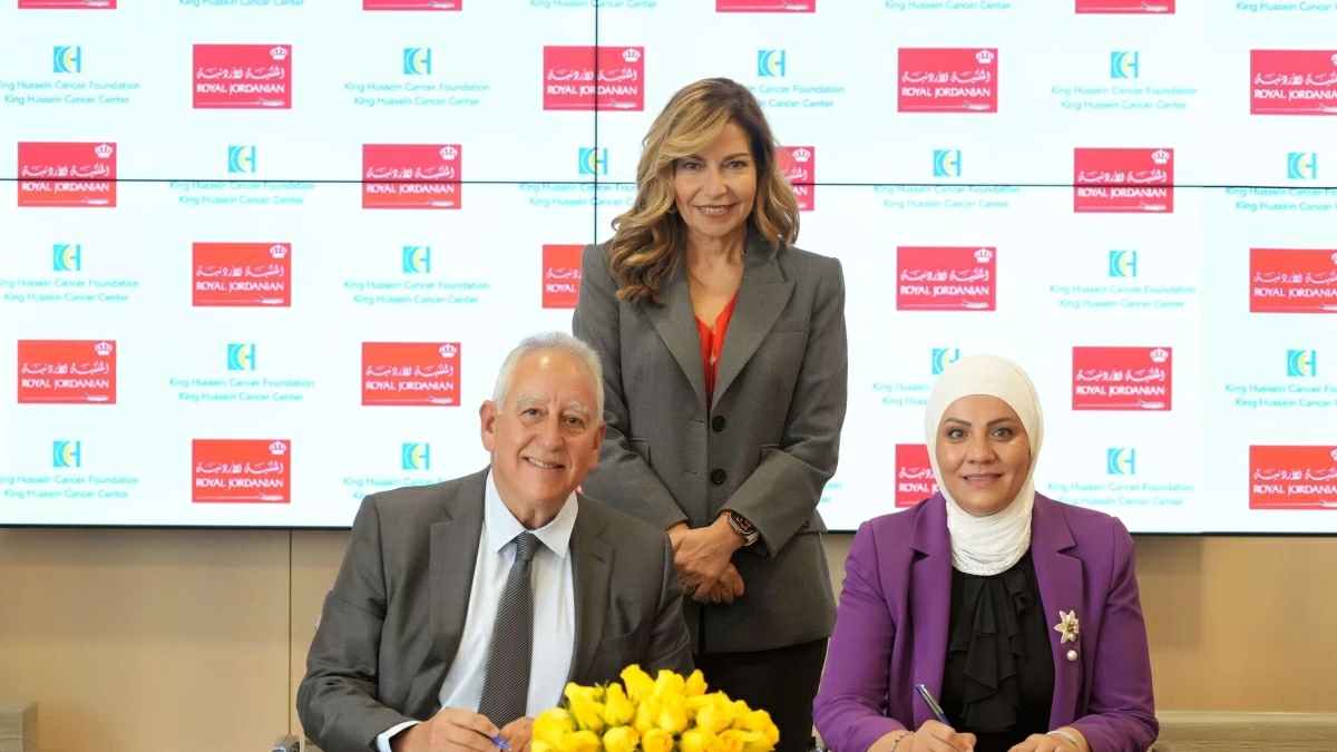 The agreement underscores Royal Jordanian Airline’s national role in supporting scientific initiatives and encouraging innovation in cancer research (Petra photo)