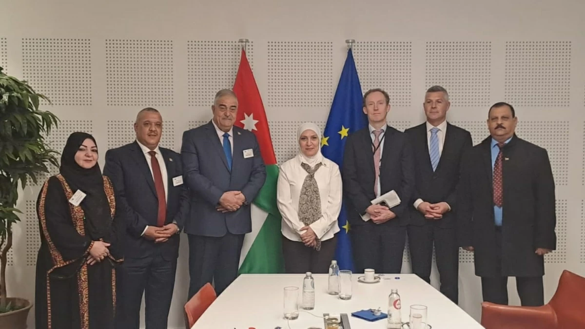 A Jordanian parliamentary delegation visits Brussels for discussions on boosting cooperation and exchanging expertise on issues of mutual interest (Petra photo)