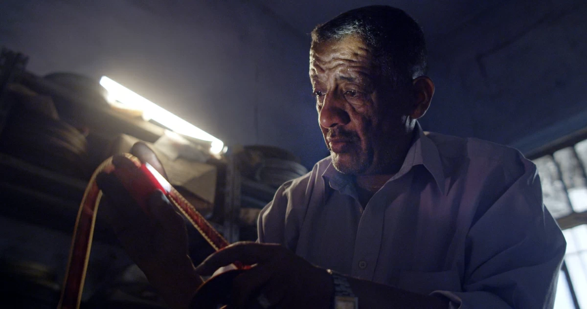 Mahmoud Al Massad spent four years filming inside the cinema and on the stairs outside, documenting daily life around the building (Photo by Mahmoud Al Massad)