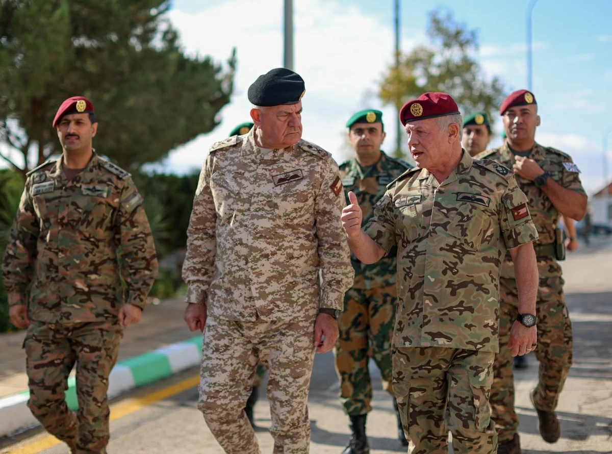 His Majesty King Abdullah, the Supreme Commander of the Jordan Armed Forces-Arab Army, meets on Wednesday with military retirees who served with him in the Special Forces (Photos courtesy of Royal Court)