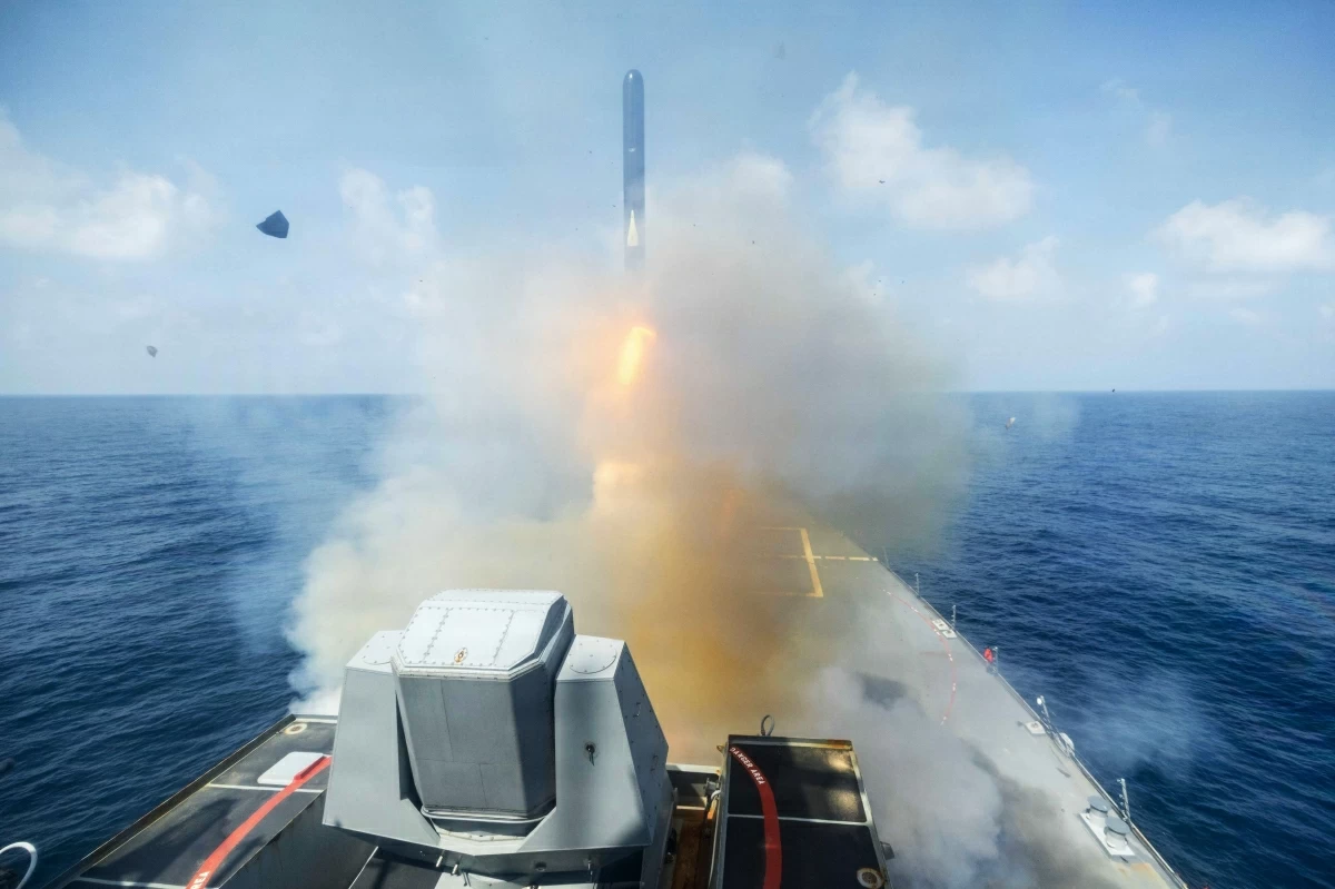 In this US Navy photo released on February 28, 2026 released by the US Central Command shows the Arleigh Burke class guided-missile-destroyer, USS Spruance (DDG 111), firing Tomahawk Land Attack Missiles in support of Operation Epic Fury, from an undisclosed location on February 28, 2026 (AFP photo)