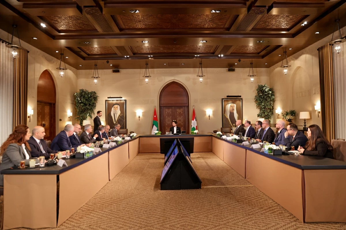 HRH Crown Prince Hussein on Sunday chairs a regular meeting of the National Council for Future Technology
(Photo courtesy of Royal Court)