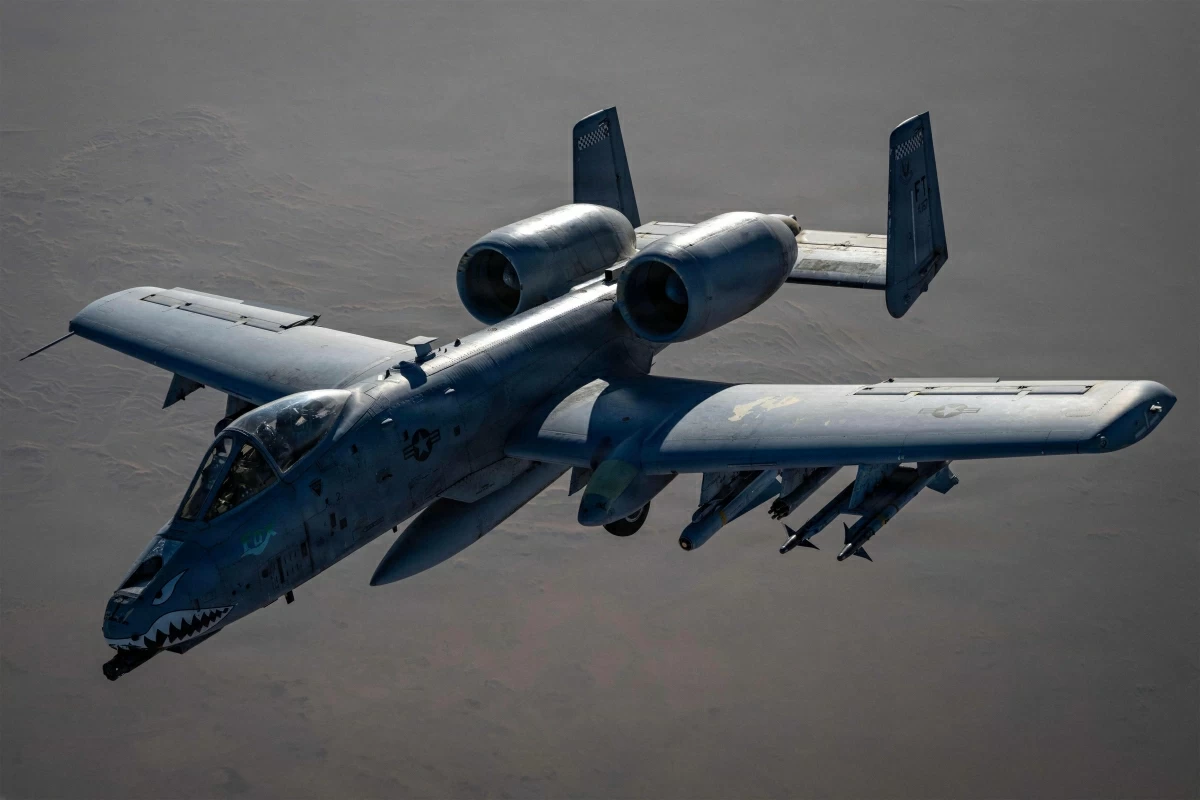 In this US Air Force handout photo released by US Central Command public affairs, a US Air Force A-10 Thunderbolt II aircraft flies over the US Central Command area of responsibility during Operation Epic Fury on March 9, 2026 (AFP photo)