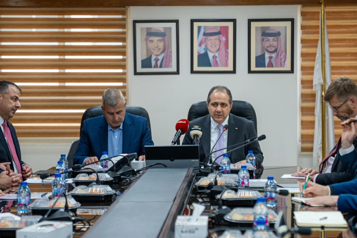 Energy and Energy Ministers, and German Ambassador to Jordan Bertram von Moltke meet on Monday for a feasibility study for a pumped-storage hydropower project in Mujib (Photo Courtesy of Ministry of Investment)