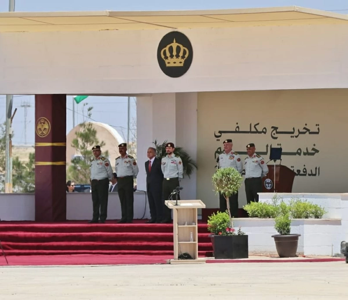 HRH Crown Prince Hussein attends the graduation ceremony of the first cohort of the National Military Service programme for 2026 (Photo by Ahmad Khilfat)