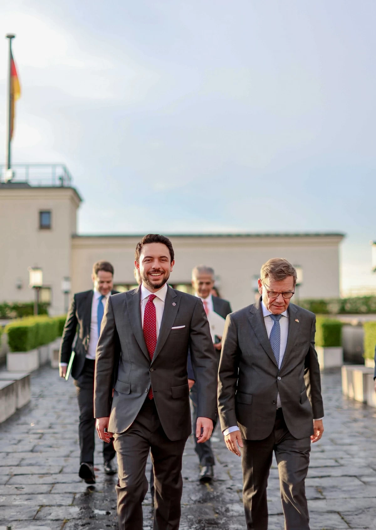 HRH Crown Prince Hussein meets with Germany Foreign Minister Johann Wadephul in Berlin on Wednesday
(Photo courtesy of Royal Court)