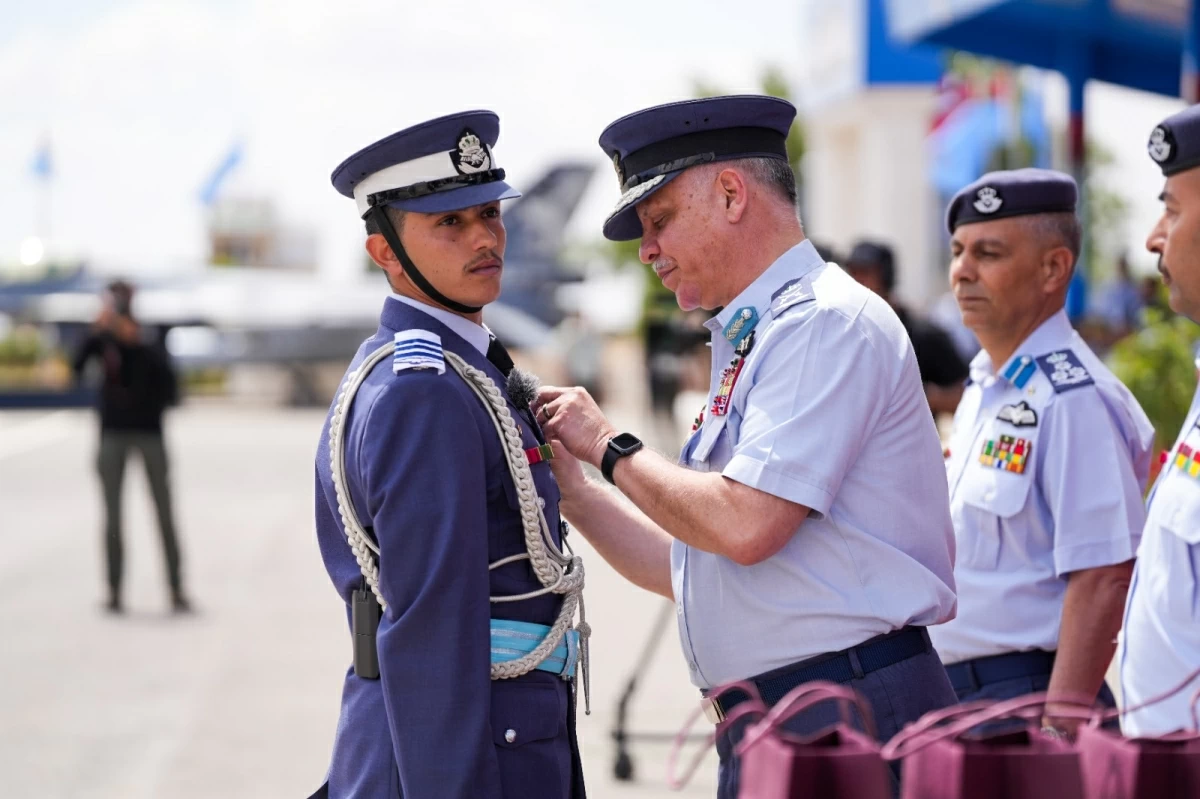 Deputising for His Majesty King Abdullah, the Supreme Commander of the Jordan Armed Forces-Arab Army, HRH Prince Feisal on Thursday attends the graduation ceremony of aviation cadets/55 (Petra photo)