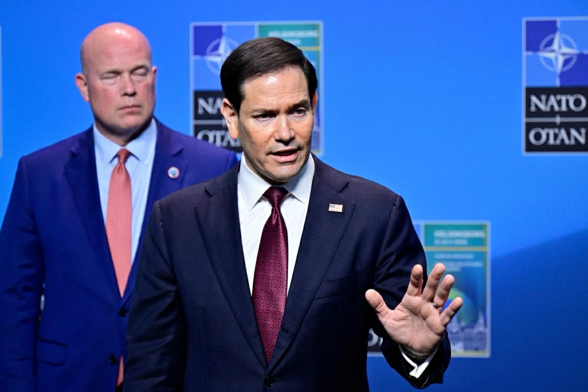 US Secretary of State Marco Rubio meets the press after the NATO Foreign Ministers' meeting in Helsingborg, Sweden, on May 22, 2026 (AFP photo)
