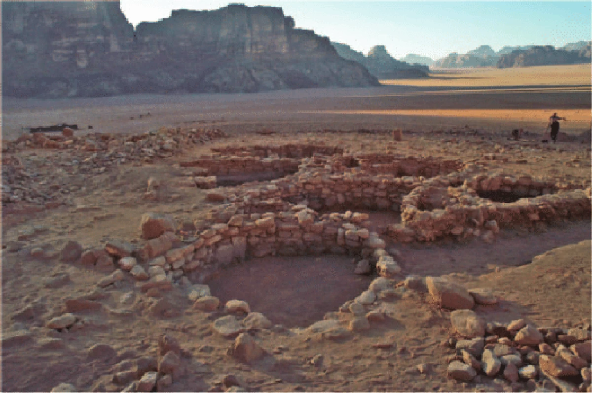 Image of the structures exposed by the excavation in Block I
(Photo courtesy of Donald Henry)