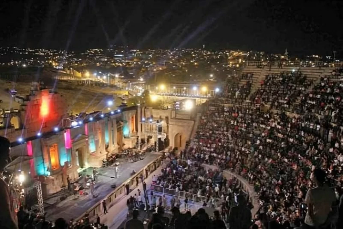 Minister of Culture Mustafa Rawashdeh on Saturday checks on the archaeological site in Jerash to review preparations for the 40th edition of the Jerash Festival for Culture and Arts (File photo)