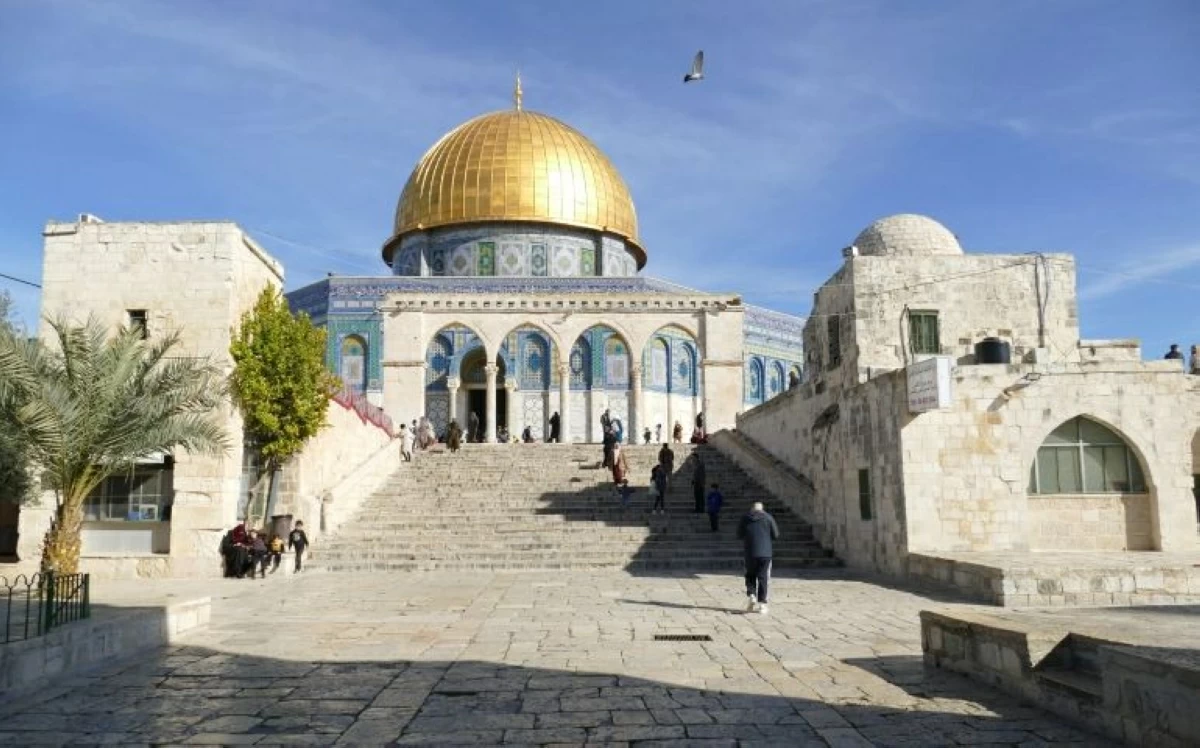 Al Aqsa Mosque Compound and its Dome of the Rock in the Old City in occupied East Jerusalem (JT file)