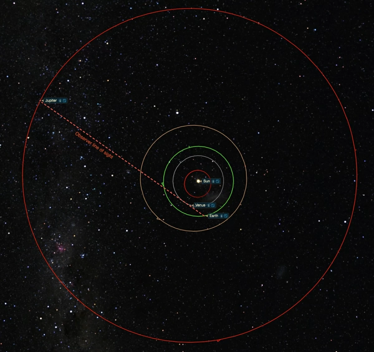 The sky over Jordan and the Arab region will witness a ‘distinctive’ astronomical phenomenon on Tuesday evening, as the planets Jupiter and Venus appear in conjunction on the western horizon (Photo courtesy of NASA)