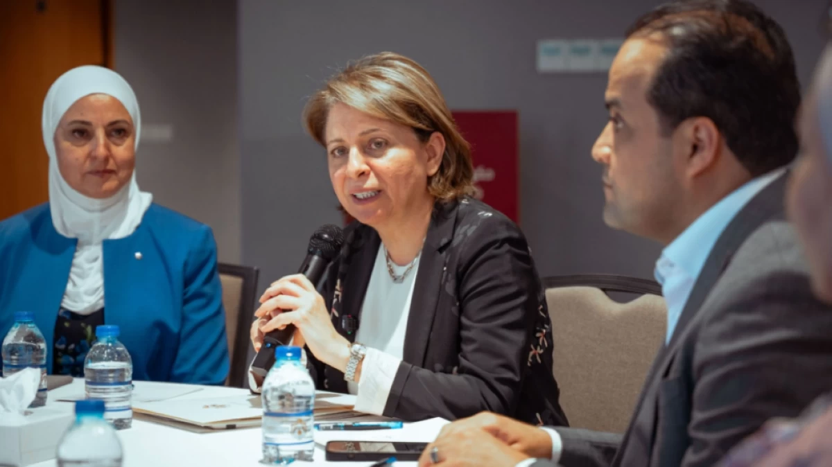 Minister of State for Public Sector Development Badria Balbisi says that the adoption of AI in government administration would shift the role of government from administrative execution to enabling data-driven decision-making (AL Mamlaka TV photo)