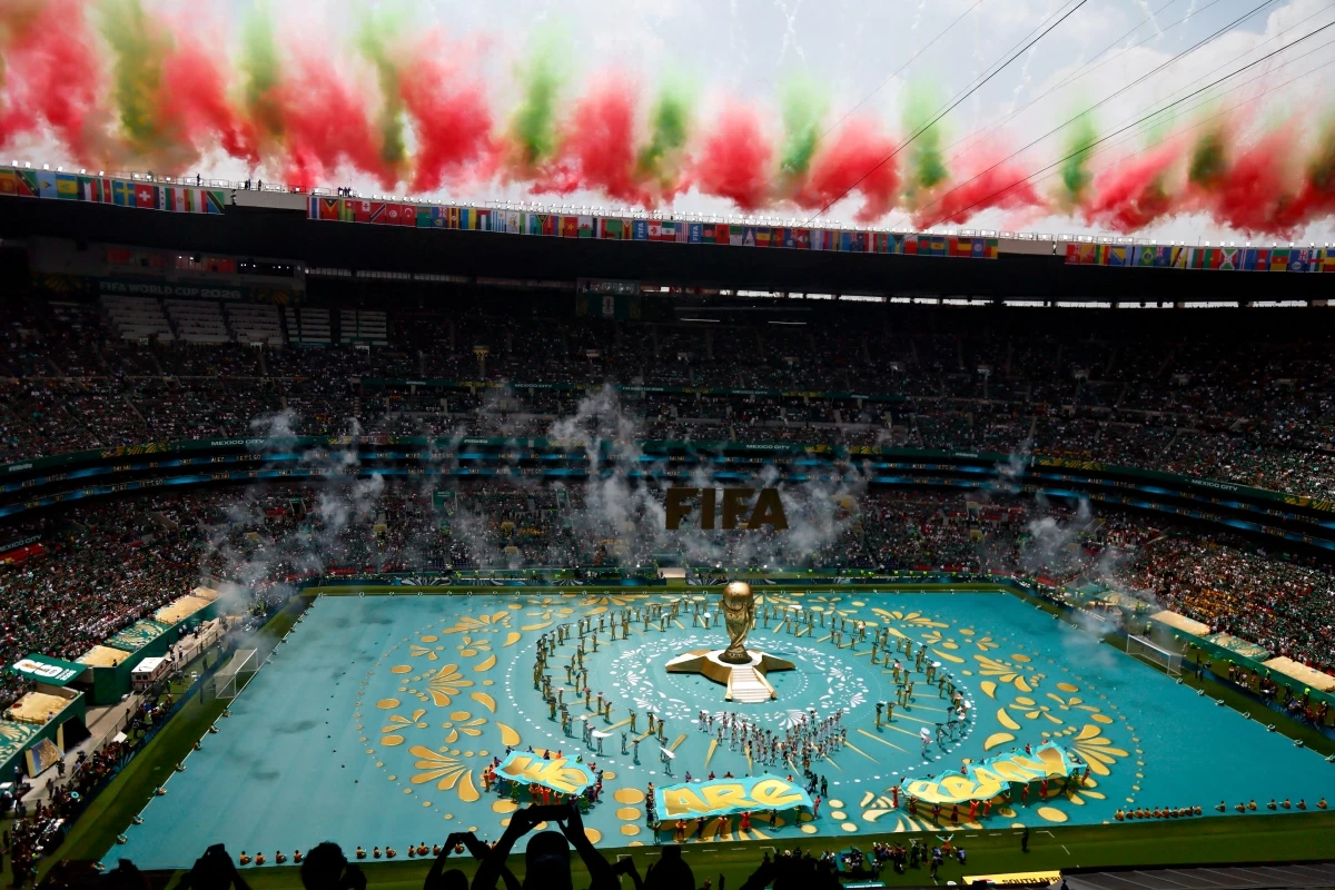 Artists perform during the opening ceremony ahead of the 2026 World Cup Group A football match between Mexico and South Africa at the Mexico City Stadium in Mexico City on June 11, 2026 (AFP photo)