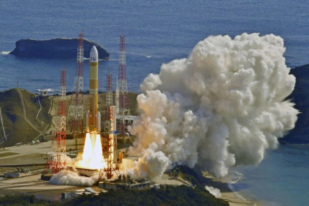 The H3 rocket No 6 is launched at Tanegashima Space Centre in Kagoshima Prefecture, Japan, on Friday (AFP photo)