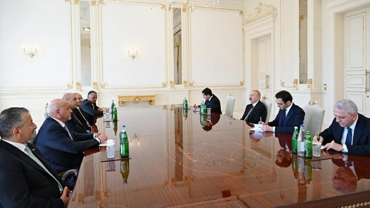 Azerbaijani President Ilham Aliyev, during a meeting with Lower House Speaker Mazen Qadi on Sunday, expresses his country's ‘deep’ appreciation for Jordan's pivotal role in promoting regional peace, security, and stability (Petra photo)