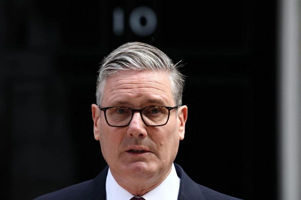 Britain's Prime Minister Keir Starmer makes a statement on his future outside 10 Downing Street on the morning of June 22, 2026, in London
(AFP photo)