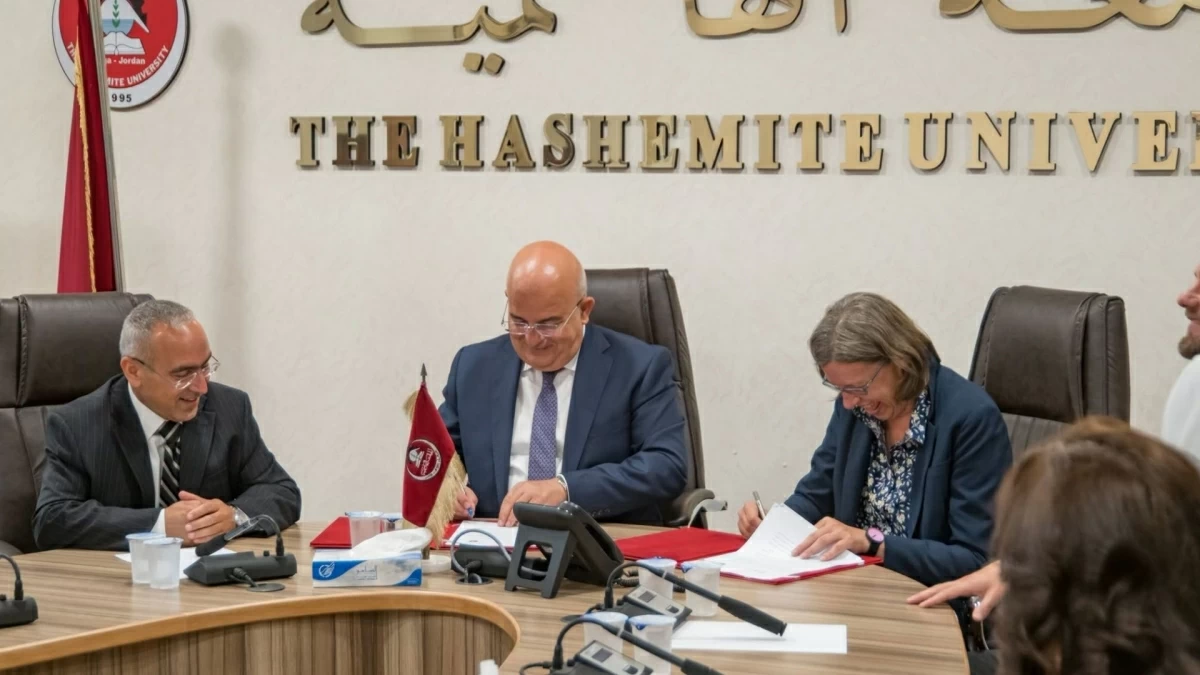 The Hashemite University signs a memorandum of understanding with the German International Cooperation Agency to enhance women’s participation in green jobs and align higher education outcomes with labour market needs (Petra photo)