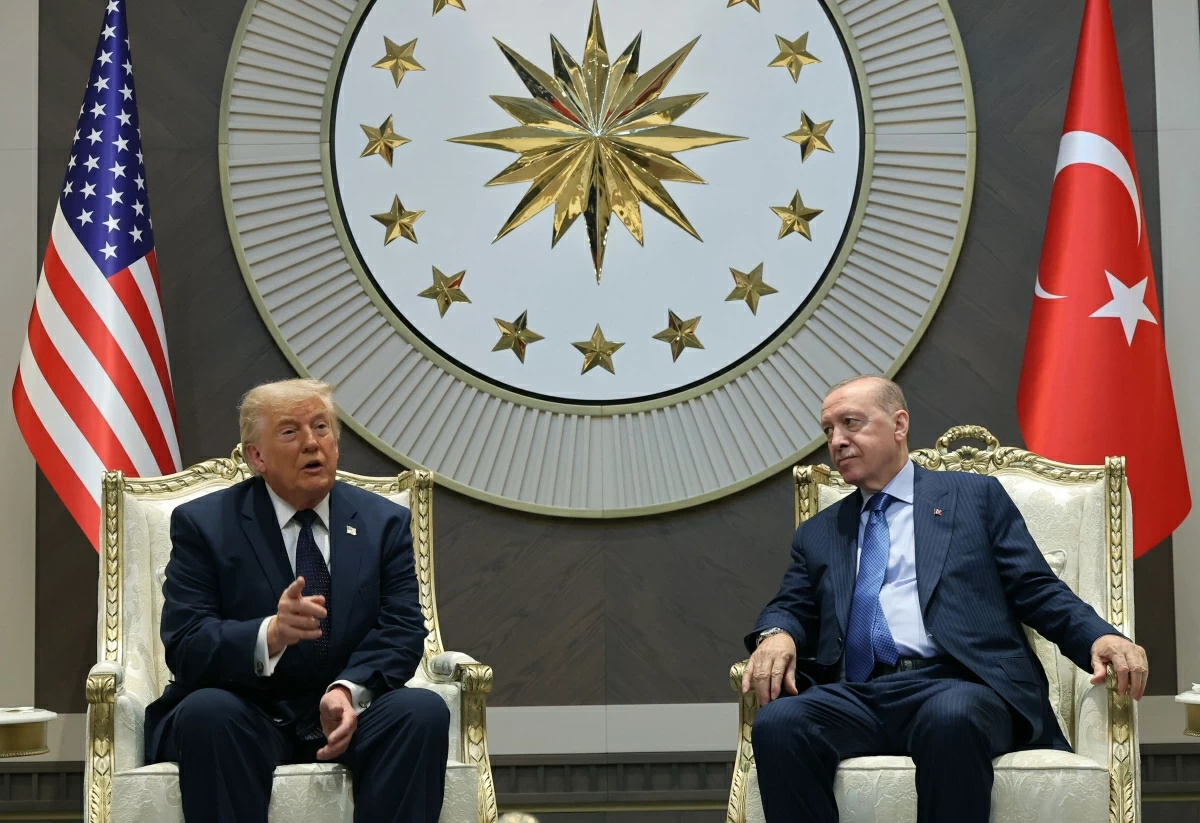 This handout photo taken and released on July 7, 2026 by the Turkish Presidency Press Office shows Turkish President Recep Tayyip Erdogan (R) meeting with US President Donald Trump (L) at Bestepe Presidential Compound in Ankara, on July 7, 2026, on the sidelines of the NATO Summit (AFP photo)