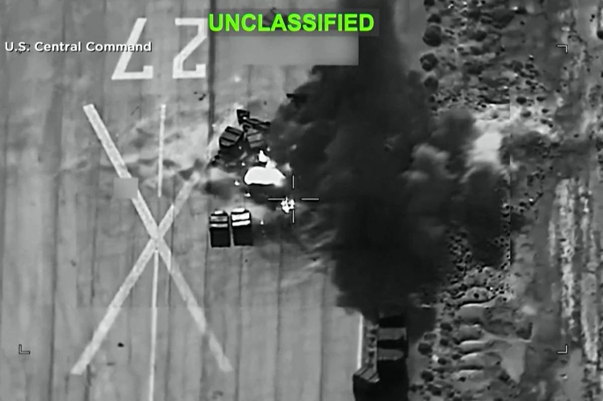 This screen grab taken from video footage shared by the US Military Central Command on social media platform X and made available via AFPTV on July 9, 2026 shows a fresh round of strikes against Iran
(AFP photo)