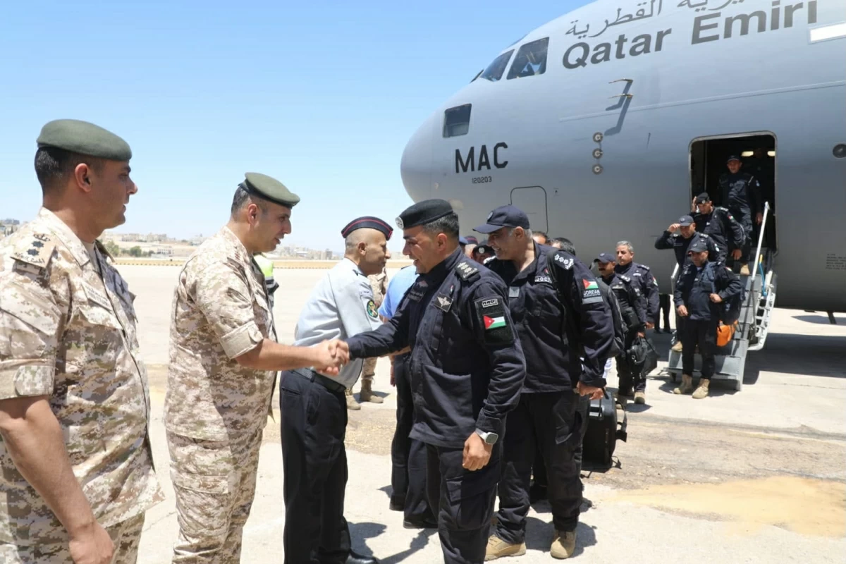 The Jordanian international search and rescue team on Sunday returns to the Kingdom after concluding the humanitarian mission in Venezuela (Petra photos)