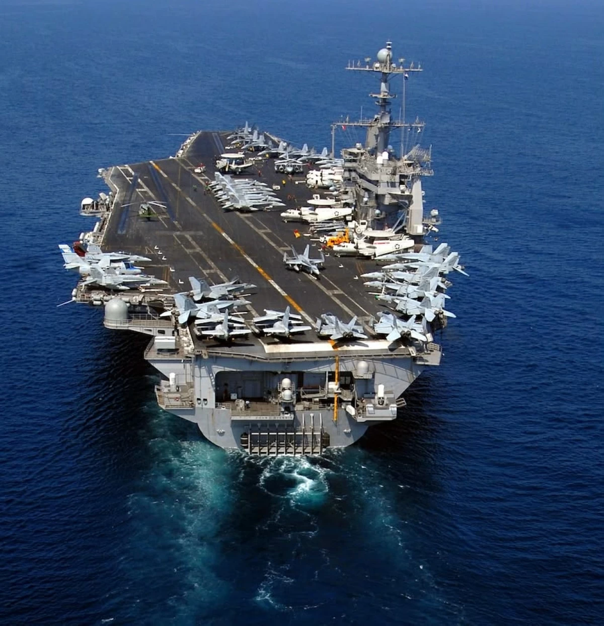 The Nimitz-class aircraft carrier USS John C. Stennis as it conducts operations in the Gulf (AFP/ US Navy)