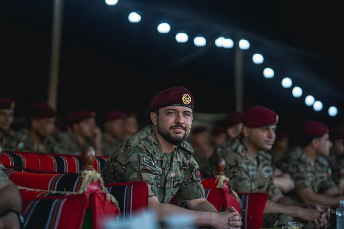 Members of the 101st Special Battalion, a unit of the King Abdullah II Royal Special Forces, held aceremony on Monday to mark the conclusion of His Royal Highness Crown Prince Al Hussein’s service asthe battalion’s Deputy Commander (Photo courtesy of Royal Court)
