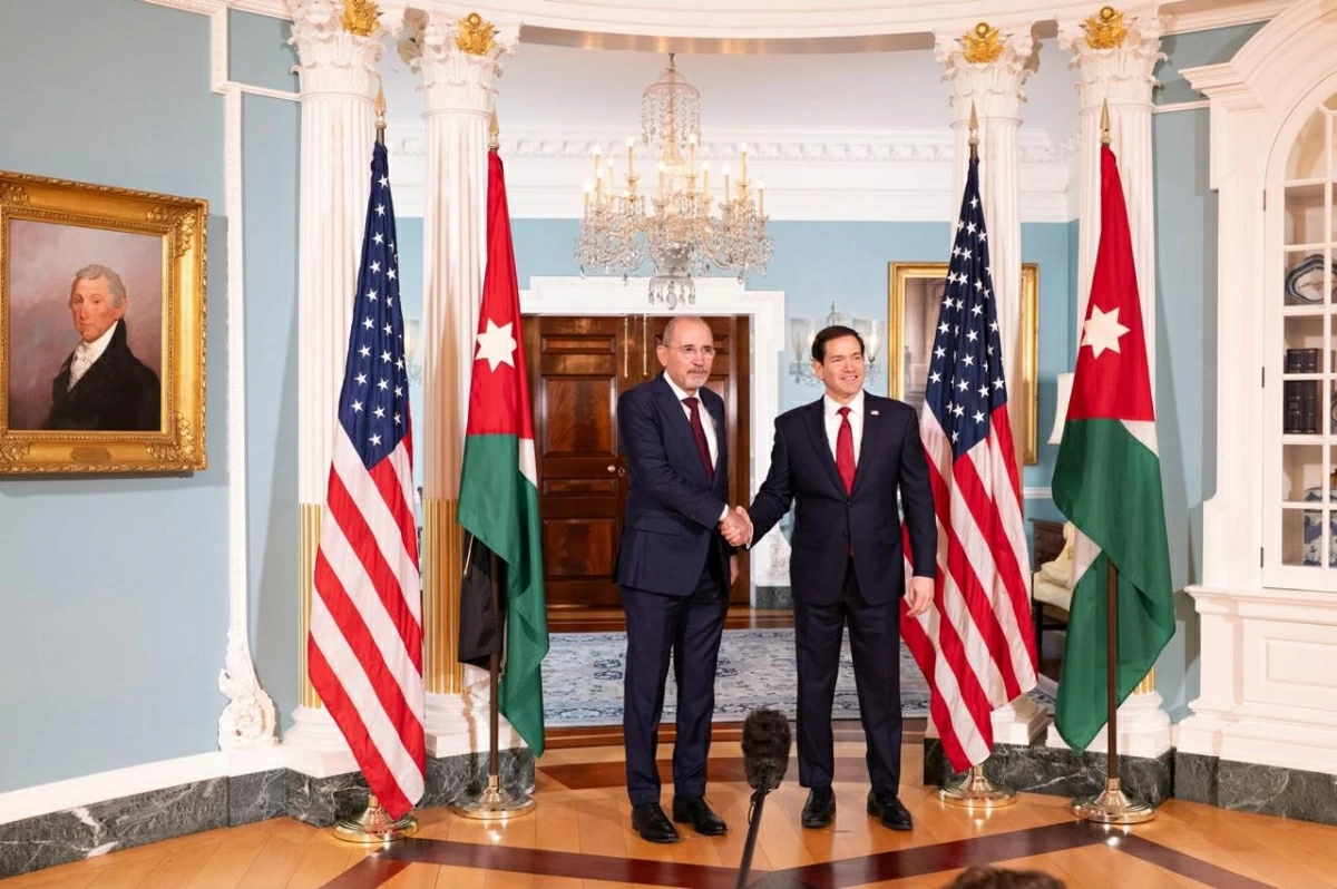 Deputy Prime Minister and Minister of Foreign Affairs Ayman Safadi holds extensive talks on Tuesday with US Secretary of State Marco Rubio (photo courtesy of Foreign Ministry)