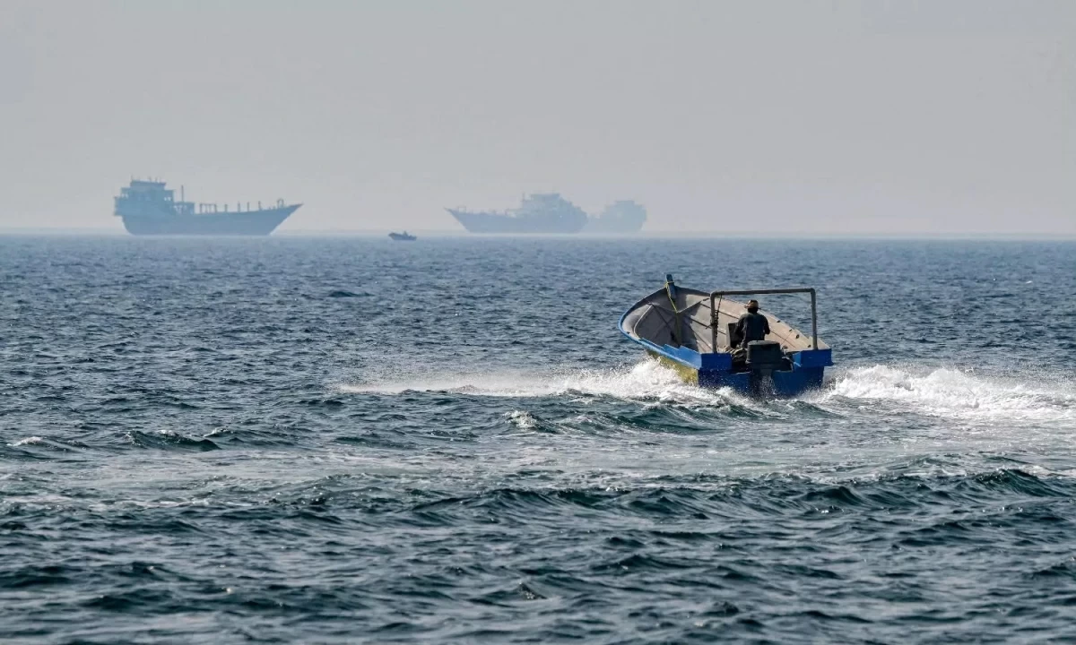 A boat sails in the waters of the Strait of Hormuz off Khasab in Oman’s northern Musandam peninsula on June 25, 2025

(AFP photo)