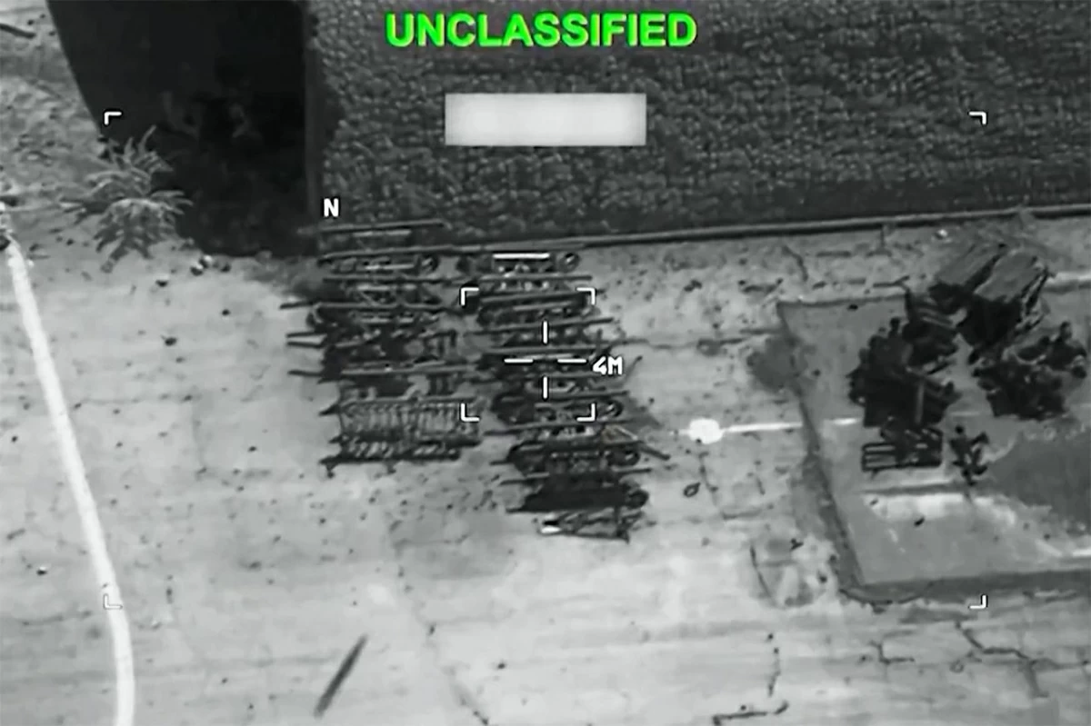 This screen grab made on July 22, 2026 from handout video footage released by the US Central Command (CENTCOM) on July 21, 2026 shows US forces launching what the military says are precision strikes targeting Iranian military capabilities for the eleventh consecutive night (AFP photo)
