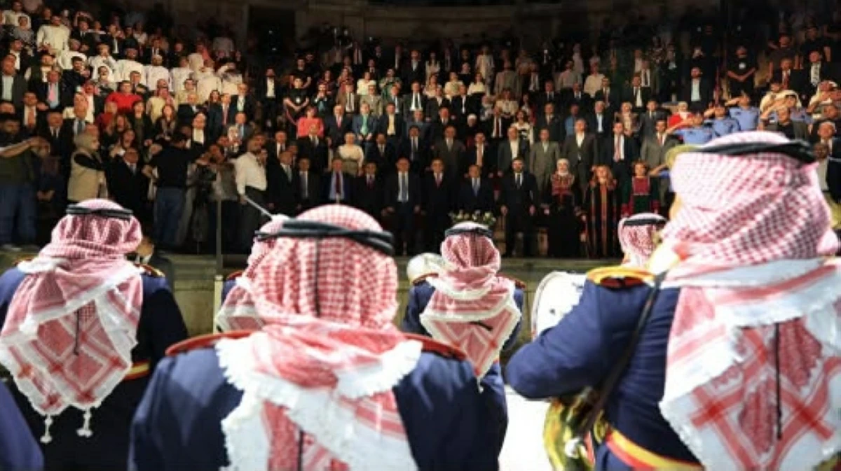 Deputising for His Majesty King Abdullah, Prime Minister Jafar Hassan on Wednesday patronises the official opening ceremony of the 40th edition of the Jerash Festival for Culture and Arts (Petra photo)