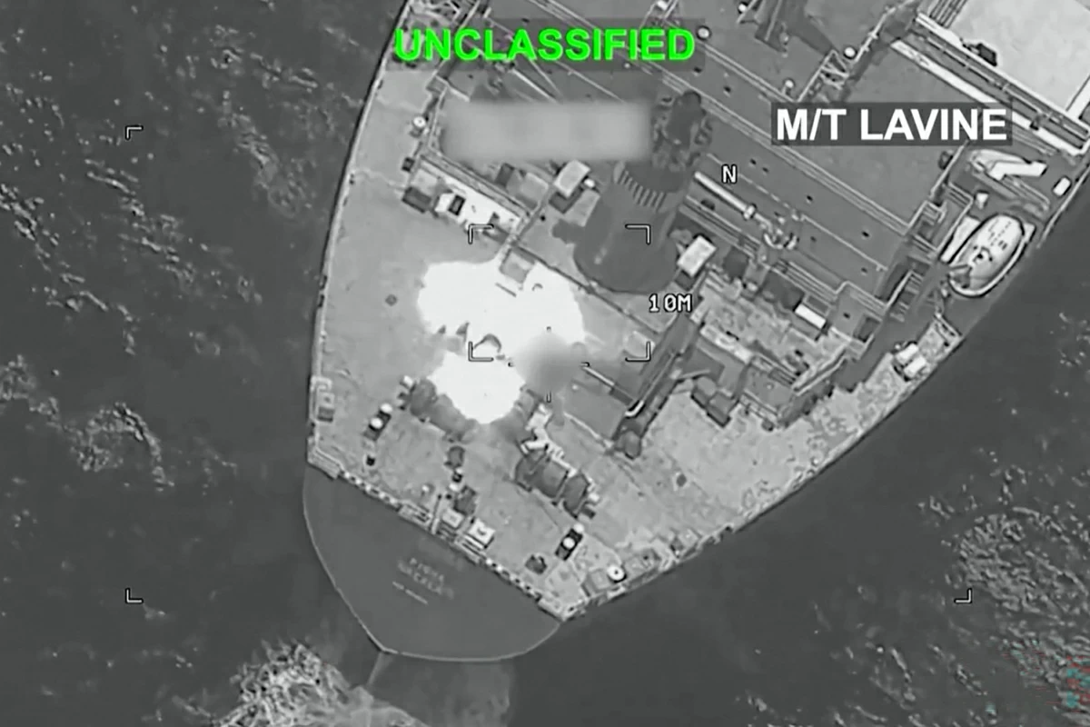 This screen grab made on July 26, 2026 from undated handout video footage released by the US Central Command (CENTCOM) on July 25, 2026 shows what CENTCOM says are operations enforcing its naval blockade against Iran (AFP photo)