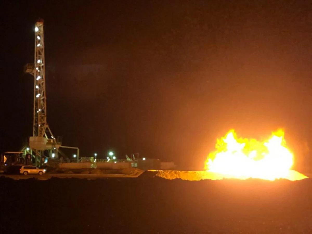Risha gas field in the eastern region on the border with Iraq
(JT file)